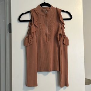 Olivaceous nude blouse size large